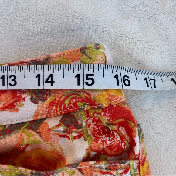 Madison Floral Pants Orange Fall Sz. 6 - Picture 9 of 11